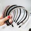 Fascia per capelli morbida in cristallo coreano alla moda per donne, con strass, perline, castone, accessori per capelli da ragazza, copricapo semplice