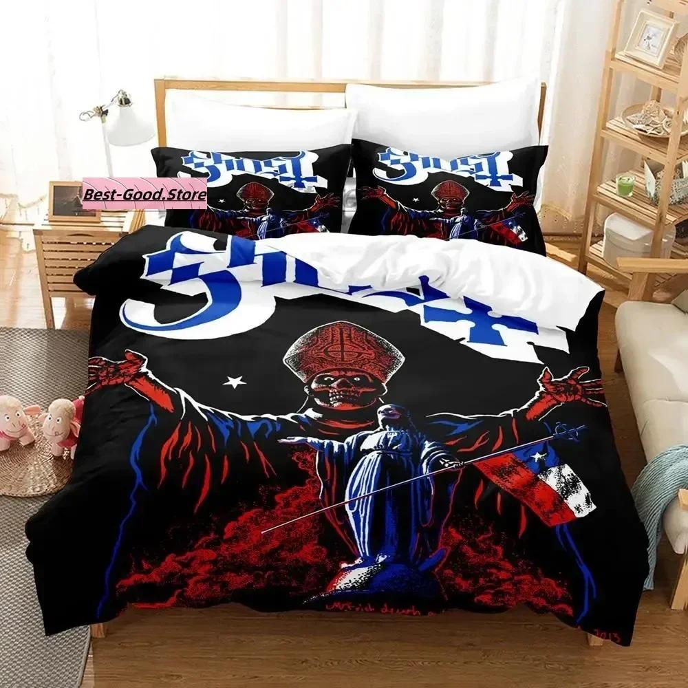 Ghost Rock Band Tank Bedding Set Printed Bed Set With Pillowcase Bed Duvet Cover Soft Single Double Queen Super King Size