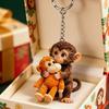 1/2Pcs Keychain Pendant 3D Monkey Hugging Monkey Key Chain Backpack Desk Decoration Portable Bag Charm Accessory