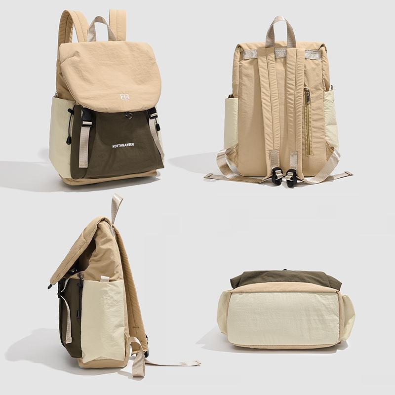 Japanese-style Color-Blocked Schoolbag Large-Capacity Casual Lightweight Waterproof Backpack Multi-Functional Outdoor Backpack