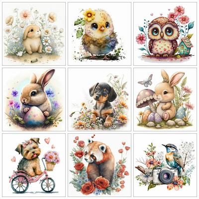 Diy Diamant Malerei Hund Kaninchen Volle Quadrat/Runde Stickerei Kreuz Stich Tier Daisy Mosaik Home Decor