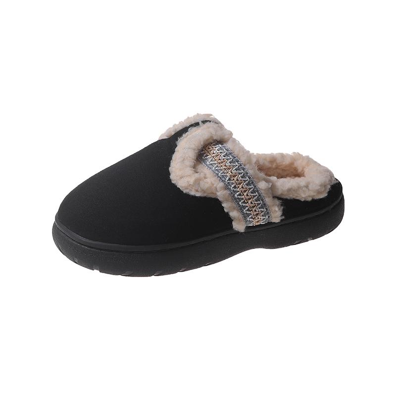 Модные пушистые тапочки на толстой подошве — фото 8