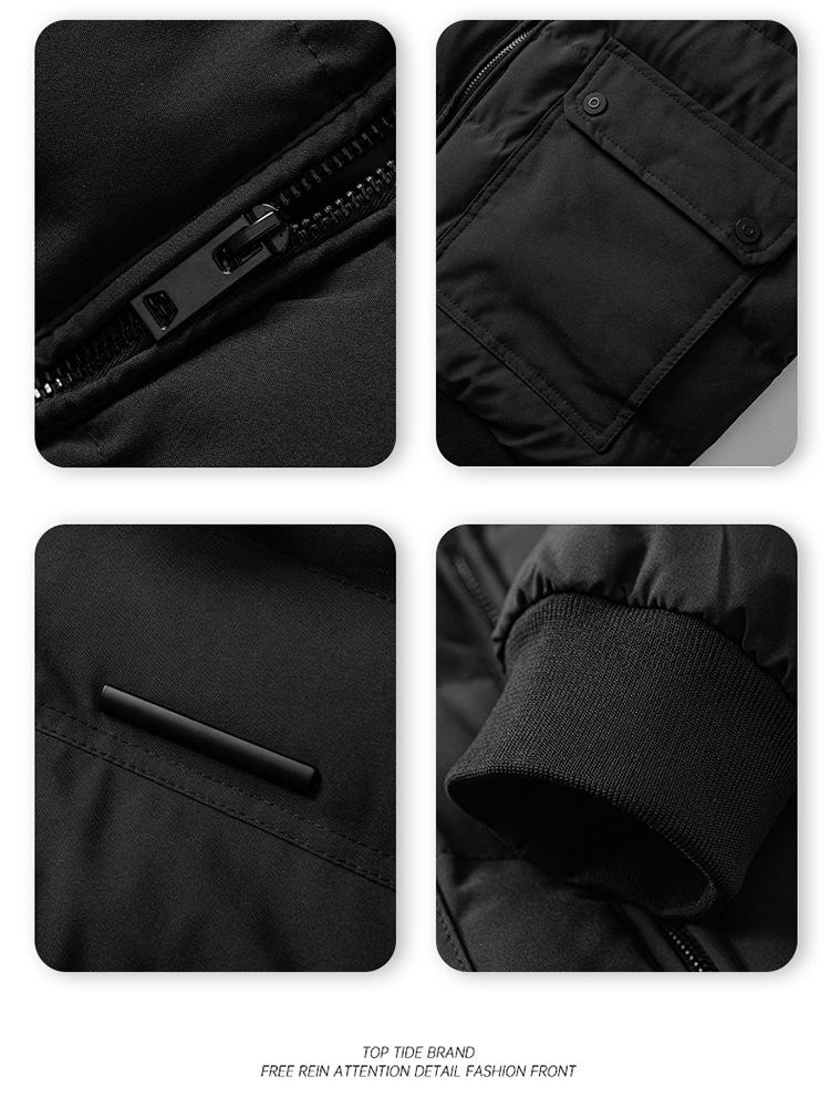 Winddichte Winterjacke für Herren aus Baumwolle mit warmem Pelzkragen – Jugendmode, trendiges Revers, vielseitiges Design