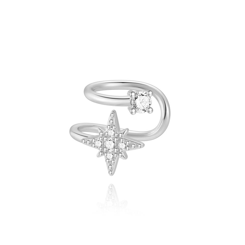 Aide 925 Silver 1pair Long Line Ear Climber Stud Earrings For Women Minimalist Ear Crawlers Studs Piercing Jewelry