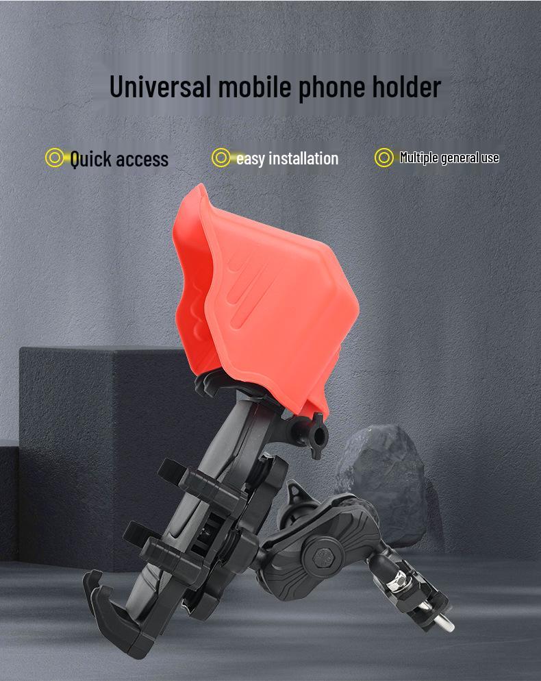 Shockproof Motorcycle Phone Holder with Anti-theft and Charging Features