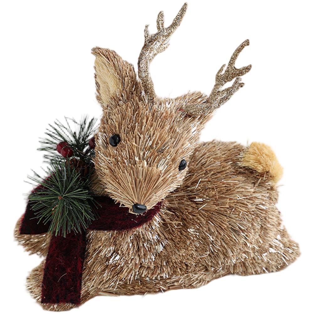 1PC Decorative Pendant Moose Plush Toy Foam Christmas Elk Plush Doll Window Display Tabletop Decor Scandinavian Style 7 Option