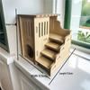 Golden Bear Hamsterversteck aus Holz – Dreireihige Tintenfischkäfig-Villa