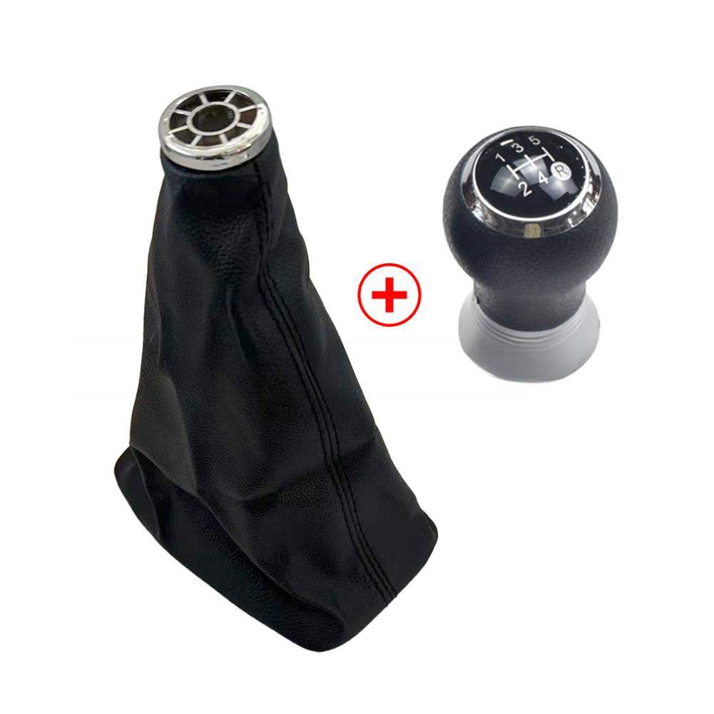 Black Gear Knob Gear Shift Knob Cover Replacement Part Plastic Material Leather Cover For Corolla E130 2000-07