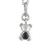 Japan Design Teddy Bear Box Sapphire Teddy Bear Necklace Sterling Silver 925 (40cm) Shinjuku Gin No Kura