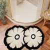 Super Absorbent Flower Pattern Non-Slip Mat Beautiful Entry Door Mat Decorative Door Mat  Kitchen