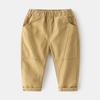Version of Fashionable Medium and Small Children's Mid-waist Trousers, Spring Boys' Casual Trousers, Comfortable and Soft Cotton Long Casual Trousers