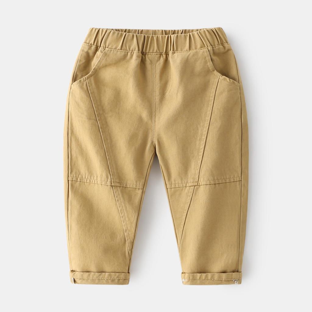 Version of Fashionable Medium and Small Children's Mid-waist Trousers, Spring Boys' Casual Trousers, Comfortable and Soft Cotton Long Casual Trousers