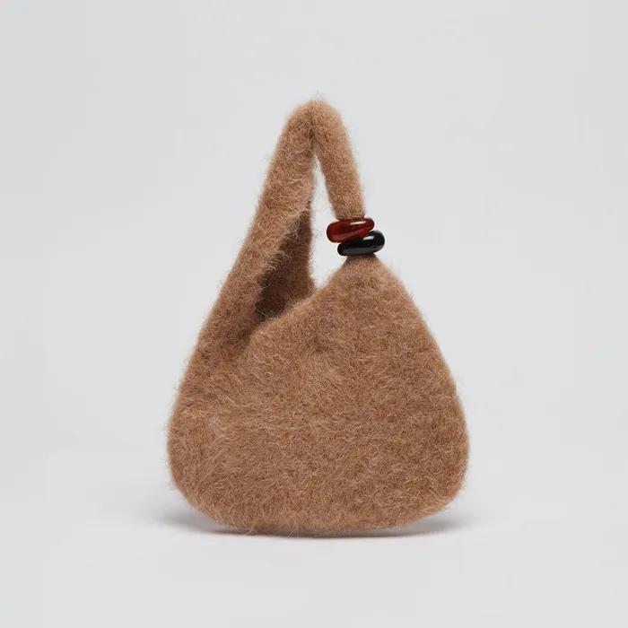 Mini formica knit bag(Smudge beige)