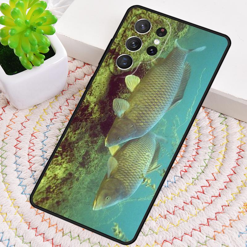 CARP FISH FISHING Soft Phone Case for Samsung Galaxy Note 10 Pro S26 Ultra S23 S24 FE S25 S21 S22 PLUS Shockproof Cove
