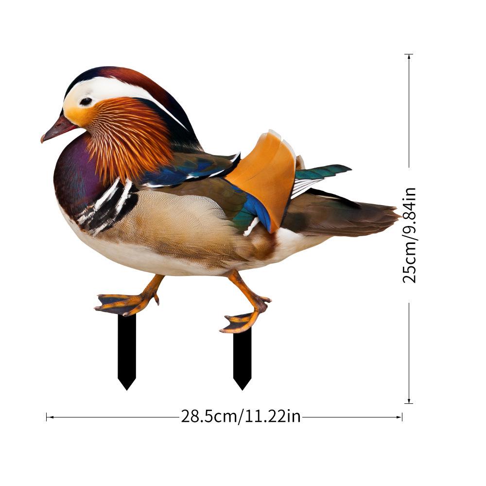 YKLU069-256 3D Rooster, Hen, Duck & Pig Outdoor Garden Decoration Plug