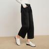 Elva' Island Women's Versatile Wide-Leg Cropped Denim Casual Pants