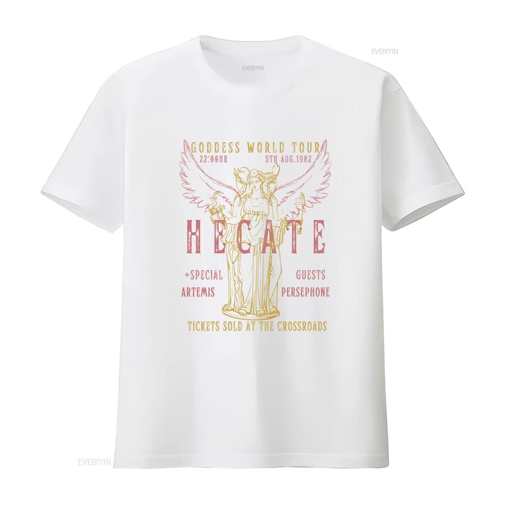 Hecate Distressed Band T Shirt Greek Mythology Triple Goddess World Tour 1982 S 4XL vintage Washed designer clothes Soft homme