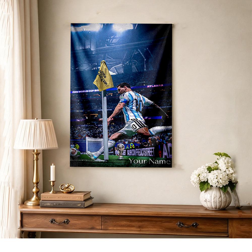 Football Messi Custom Tapestry Aesthetic Wall Tapestry Soft Durable Fabric Ideal for Gift Wrapping Multi-purpose for All Occasions