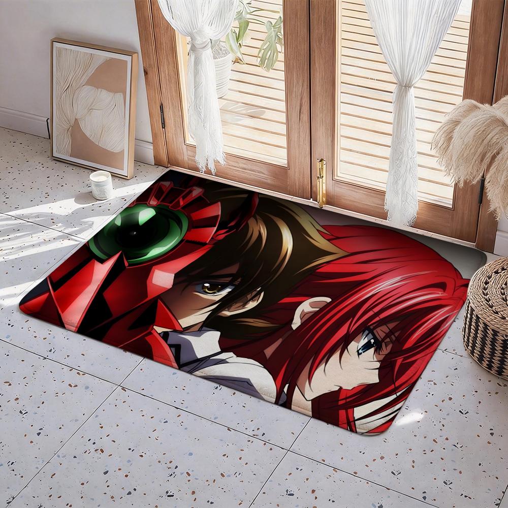 Anime H High School DxD Floor Mat Eco Flannel Doormat Non Slip Odorless Indoor Floor Rug Soft Short Plush Home Mat
