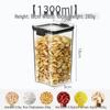 Barattolo quadrato trasparente ispessito per la conservazione di cereali integrali, snack e tè
