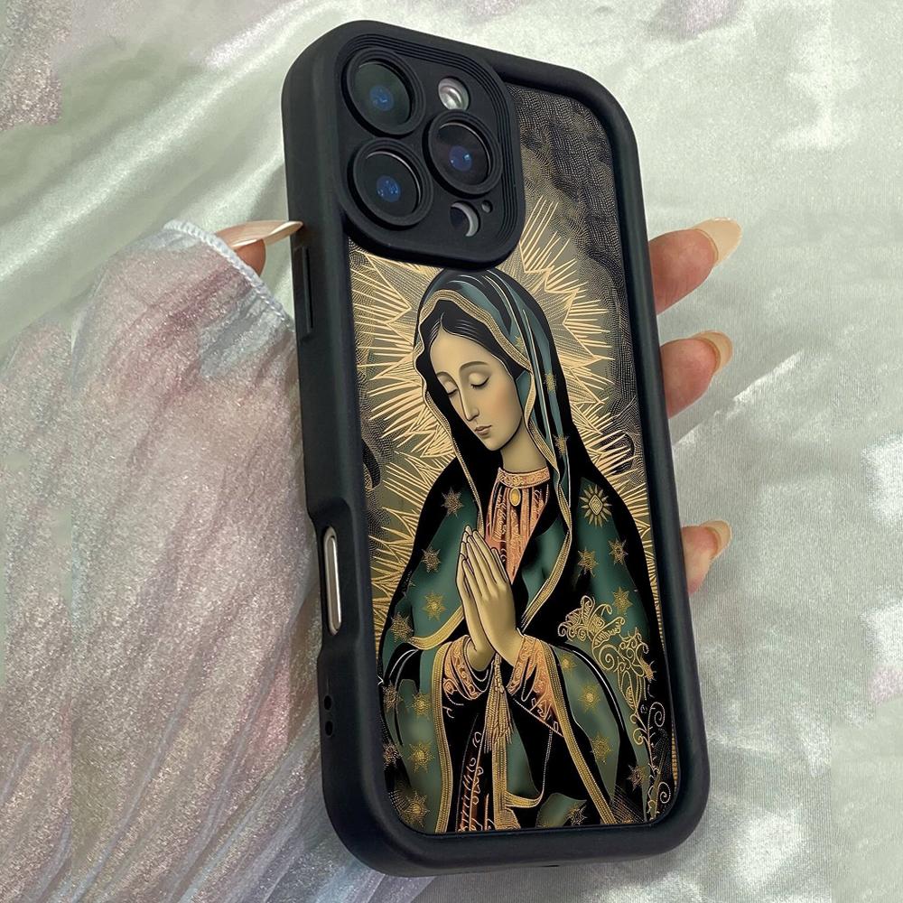 JT565 Virgin Mary Jesus Daily for iPhone 17 16 15 14 13 Pro Max Samsung S26 S25 Ultra A17 A07 A56 A16 A15 A14 Xiaomi 15T Redmi 15c 14C 13c Soft Case