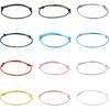 KISSITTY 120Pcs Waxed Polyester Cord Bracelet Cord 12 Colors Adjustable Polyester Cord Semi Finished Hand Rope Wax Coated Beading Thread for Women