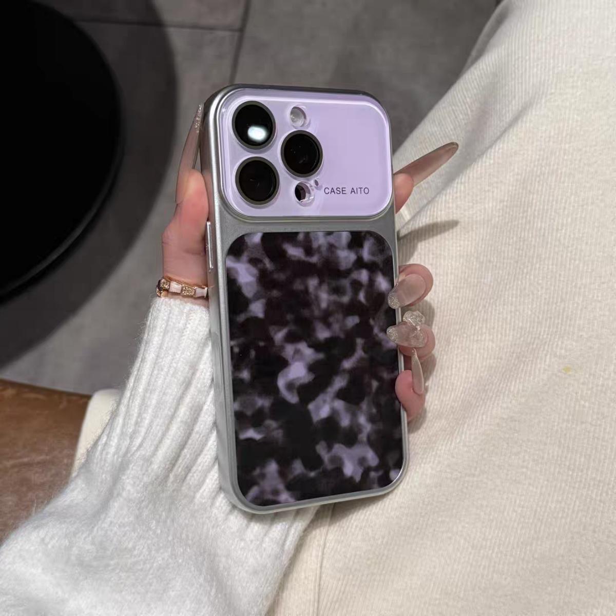 

Fashion Leopard Print Pattern Phone Case For iPhone 17 16 15 14 13 Pro Max Large Window Crystal Camera Protect Shockproof Cover iPhone17 Pro