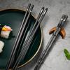 5 párů japonských hůlek sushi hůlek korejských hůlek opakovaně použitelných hůlek ze slitiny kuchyňské nádobí nástroj příslušenství
