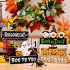 Halloween Gnomes Wooden Ornaments for Haunted House Halloween Party Decoration