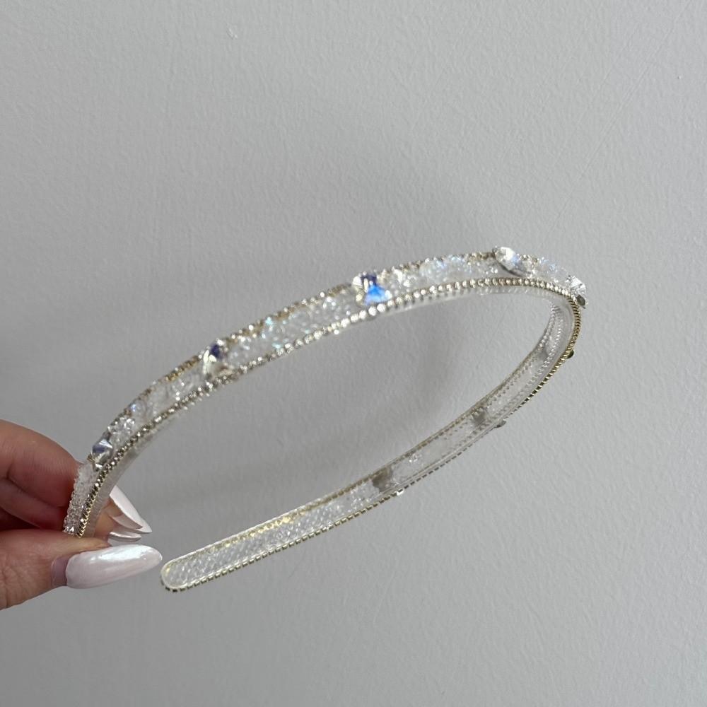 Transparent Butterfly Hairband Luxurious Rhinestone Hair Hoop Crystal Headband  Banquet Thin