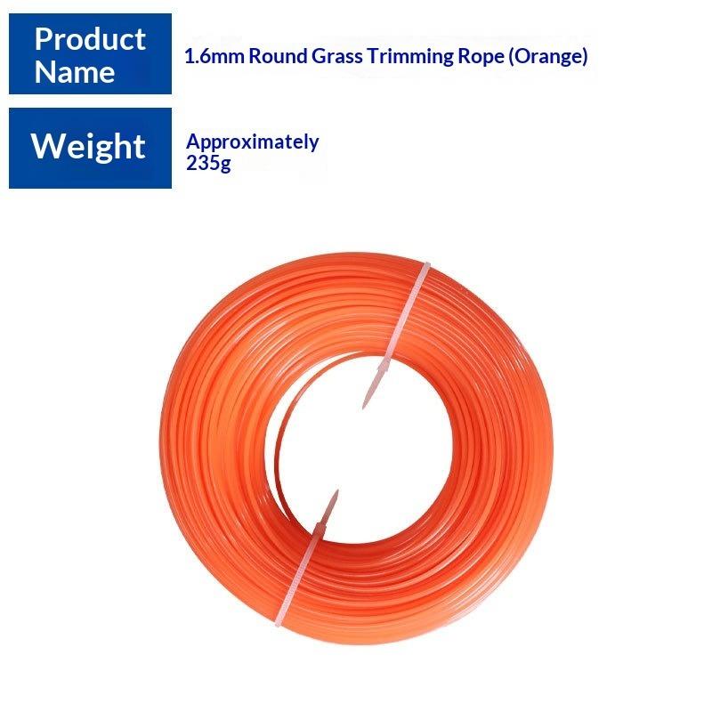 Applicable Lawn Mower Mowing Rope Round 1.6 Blue/green/orange Round 100m Lawn Rope