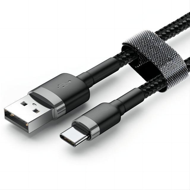 3.6 Feet Fast Charging Braided USB-C Charging Cable USB to USB-C Cable For USB To iPhone 2M чёрный