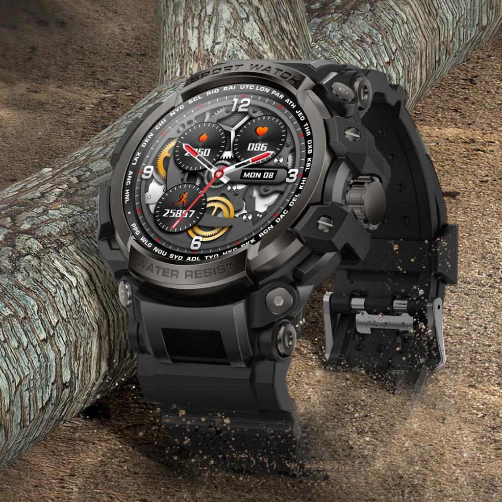 Rainbuvvy LC16 Bluetooth Call Smart Watch 1,32 Zoll TFT LCD Bildschirm Herzfrequenz IP68 wasserdicht Android Sportuhr Mehrsprachig