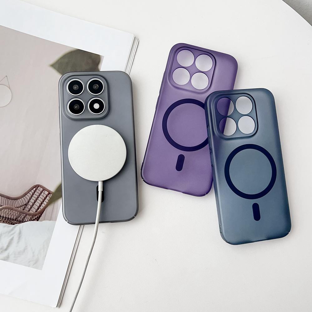 KEYSION Ultra Thin Matte Transparent Phone Case for Xiaomi 17 Hard PP Clear Magnetic Shockproof Simple Back Cover for Xiaomi 17