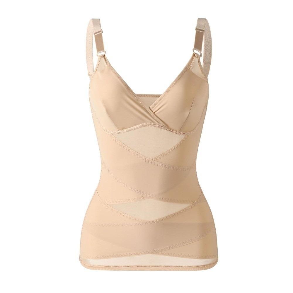 

Утягивающая майка для живота, формирующая фигуру, с перекрестными ремнями, женское бесшовное нижнее белье, для девочек XL телесный