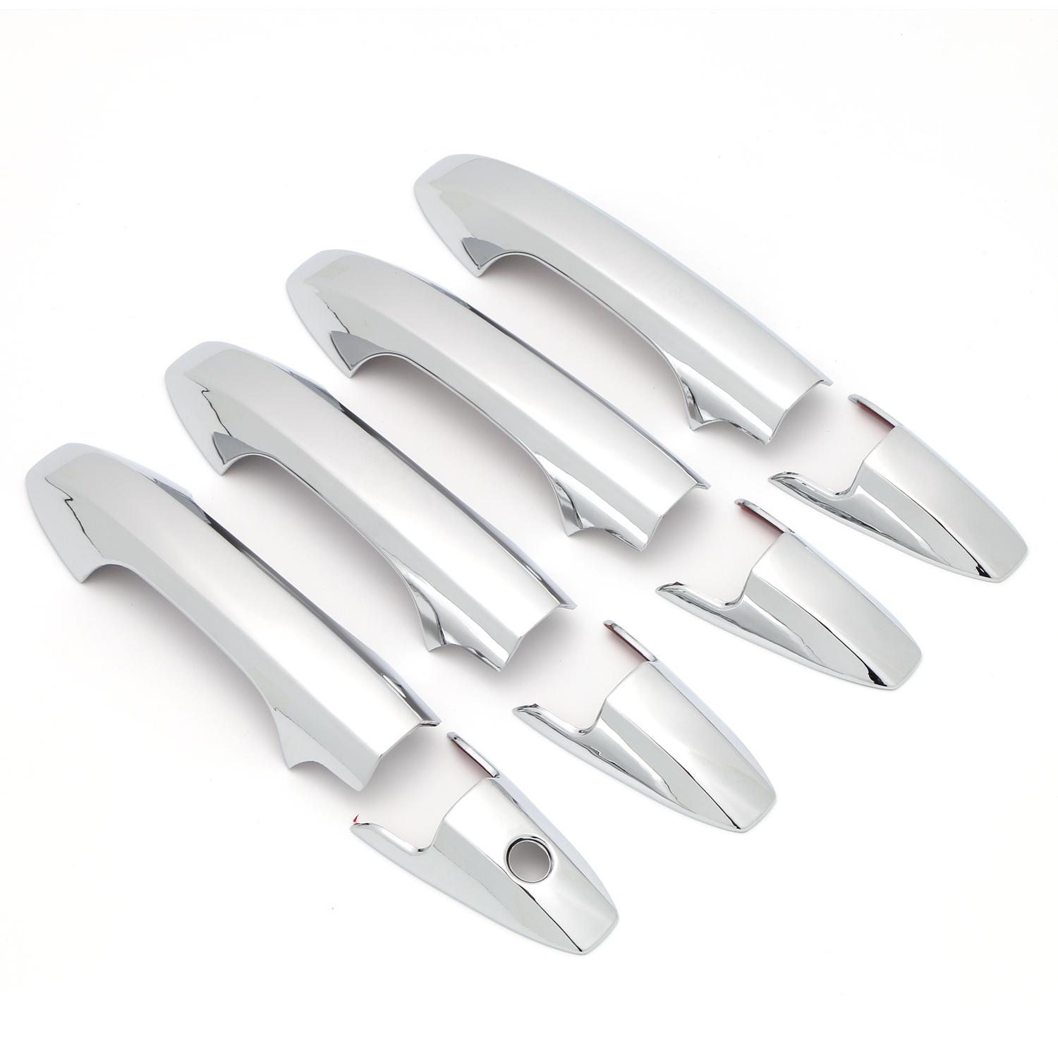 

For Honda CRV CR-V 2007 2008 2009 2010 2011 ABS Carbon Fiber Door Handle Cover Trim Door Bowl Frame Sticker Car Accessories handle cover silver