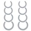 100Pcs/lot Steel Earring Studs Barbell Nipple Labret Piercings Nose Eyebrow Ring Screw Ball Replacement Accessories Body Jewelry