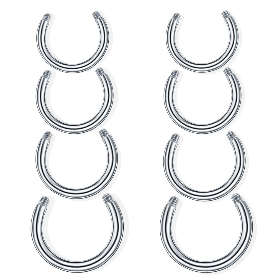 100Pcs/lot Steel Earring Studs Barbell Nipple Labret Piercings Nose Eyebrow Ring Screw Ball Replacement Accessories Body Jewelry