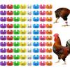Leg Bands 100 Pack - 1.6cm Diameter Numbered Poultry Leg Rings with Fastener, Assorted Color Bird Identification Markers