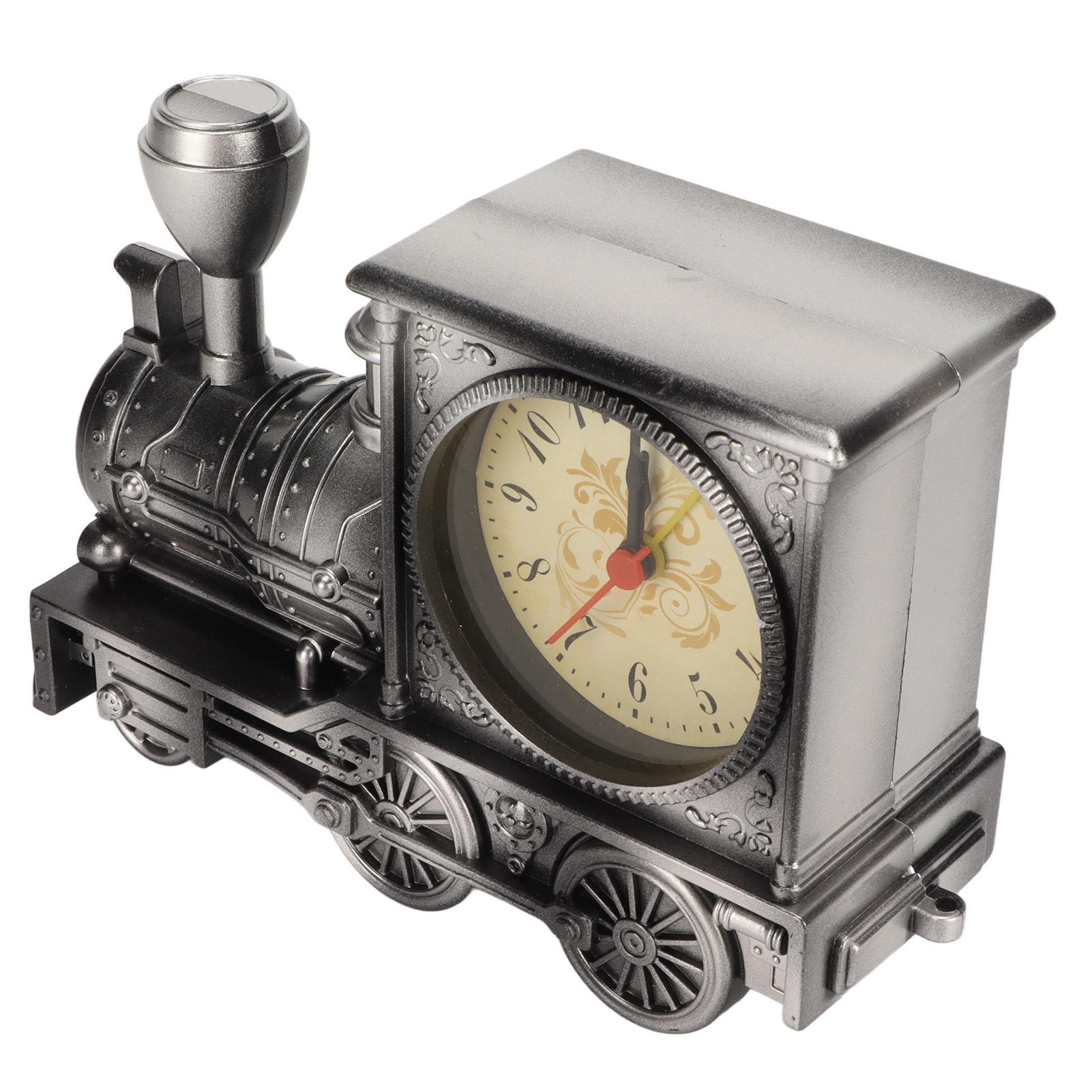 

Винтажный будильник декоративный на батарейках в стиле поезда ретро настольные часы для студентов детей
