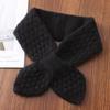 Thickening Cross Knitted Scarf Bib Snood Cowl Tube Thermal Neck Warmer Scarf  Winter