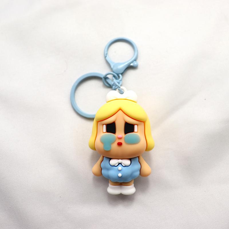Crying Baby Keychain Pendant Three-dimensional Cute Girl Schoolbag Pendant Pendant Couple Car Key Chain Cartoon