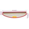 VidaXL Tapis d'escalier 15 pièces 65 x 21 x 4 cm Rouge Demi-rond Grand 133907