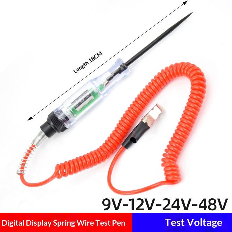 Multifunctional Car Circuit Tester Pen 9V-48V Digital Voltage Detector Auto Diagnostic Test Probe Tool