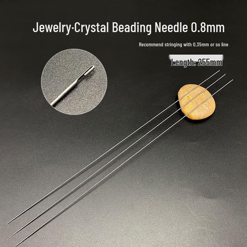 Side Opening Beading Needle for Stringing Beads, Crystals, and Pearls - Stainless Steel