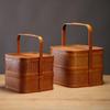 Handmade Bamboo Woven Rectangular Food Box