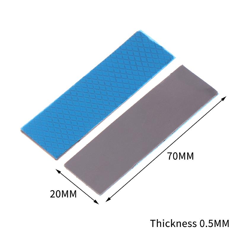 2 vnt. 15W M.2 terminių pagalvėlių laidžios pagalvėlės lakštas 0,5/1,0/1,5 mm silikoninė SSD terminė pagalvėlė lipni izoliacinė terminė pagalvėlė nešiojamam kompiuteriui