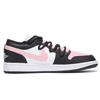 Jordan Air Jordan 1 Slip Resistant Abrasion Resistant Low top Vintage Basketball Shoes Women's Black Pink DC0774-101(Team59-)