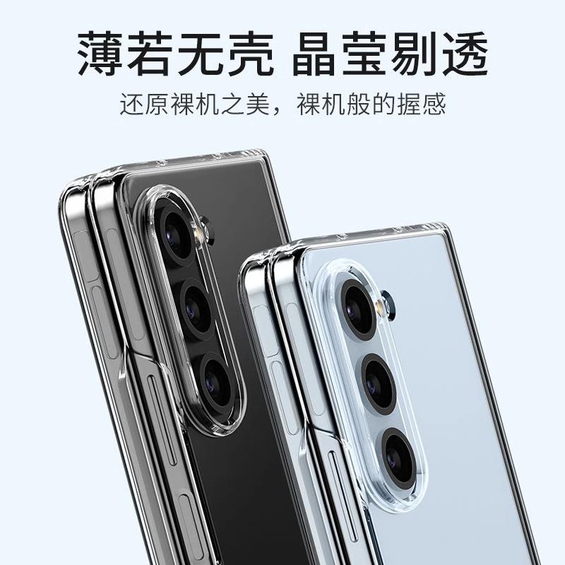 Applicable to Samsung zfold1 transparent mobile phone case w11 official folding screen Galaxyzfold1 ultra-thin protective case 1