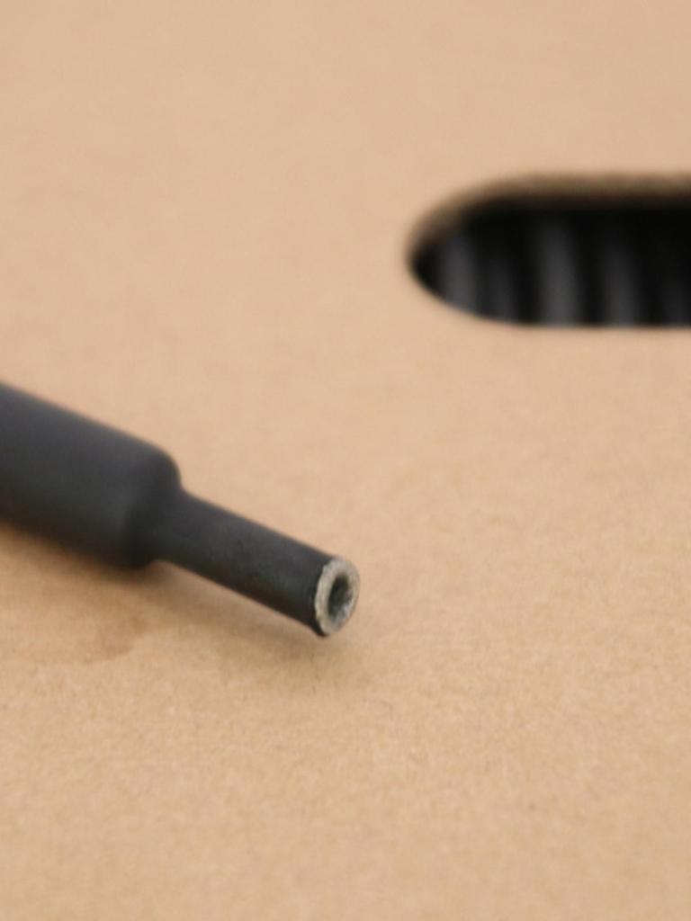 Adhesive Double-Wall Heat Shrink Tubing, 3x Shrink, Insulated Black Sleeve, Thickened, No Print